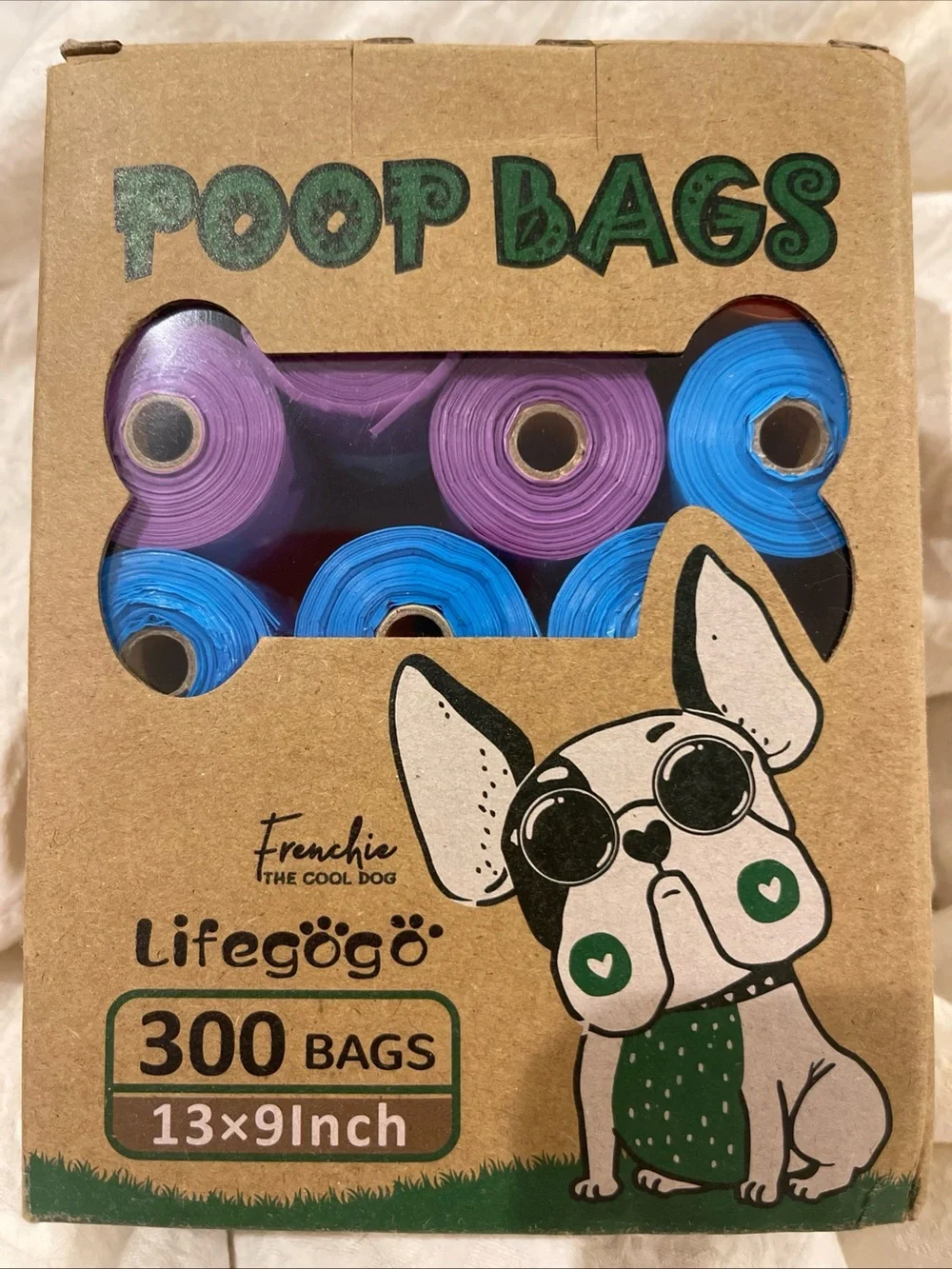Dog Poop Bags - 300 Counts 15 ROLLS (Heavy Duty) GREEN, BLUE, Purple, 1 Orange